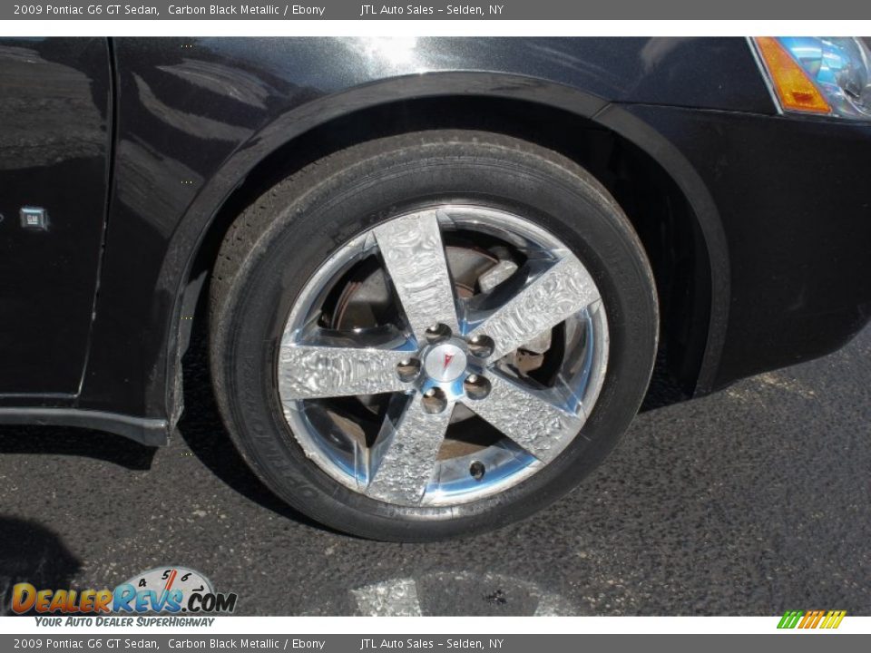 2009 Pontiac G6 GT Sedan Carbon Black Metallic / Ebony Photo #8