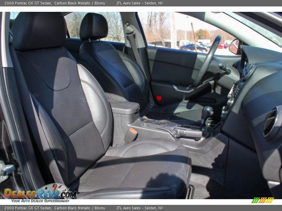 2009 Pontiac G6 GT Sedan Carbon Black Metallic / Ebony Photo #10