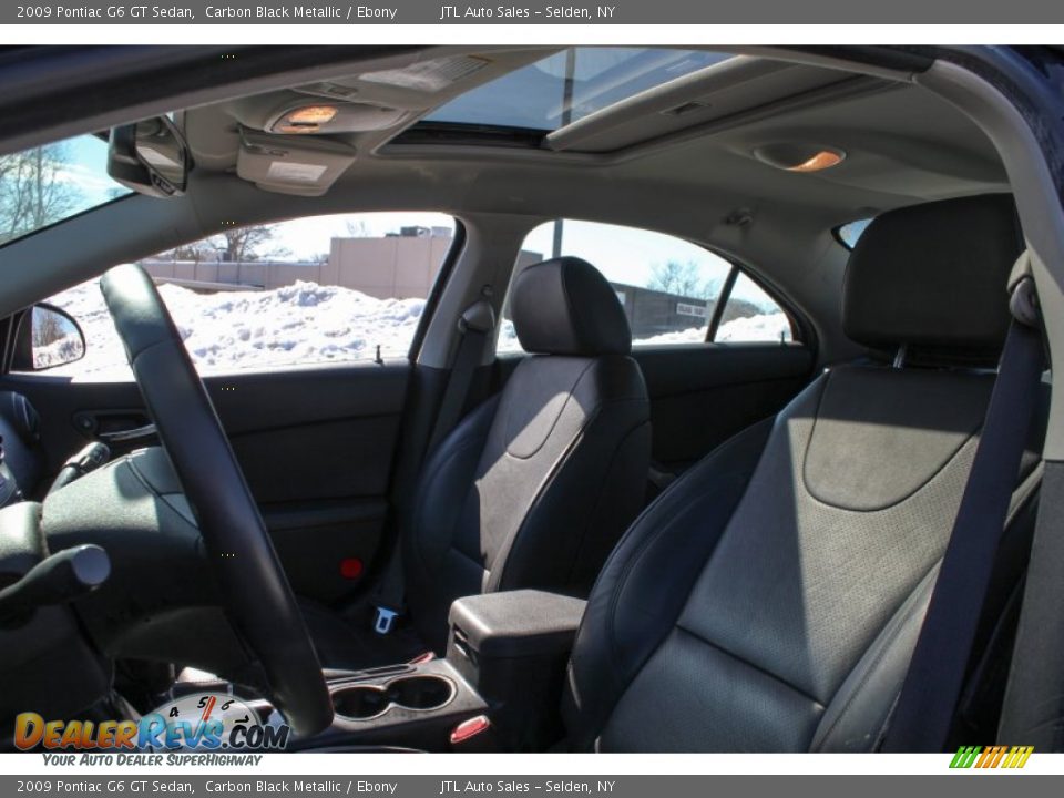 2009 Pontiac G6 GT Sedan Carbon Black Metallic / Ebony Photo #12