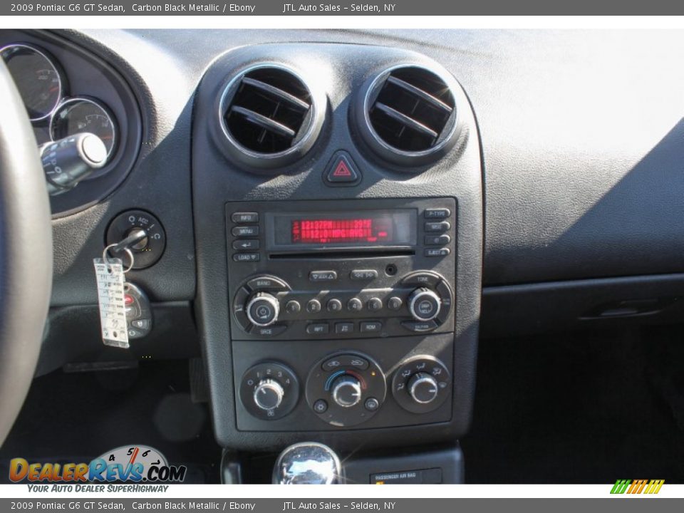 2009 Pontiac G6 GT Sedan Carbon Black Metallic / Ebony Photo #13