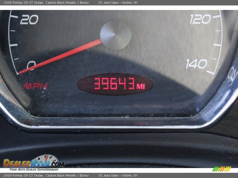 2009 Pontiac G6 GT Sedan Carbon Black Metallic / Ebony Photo #14