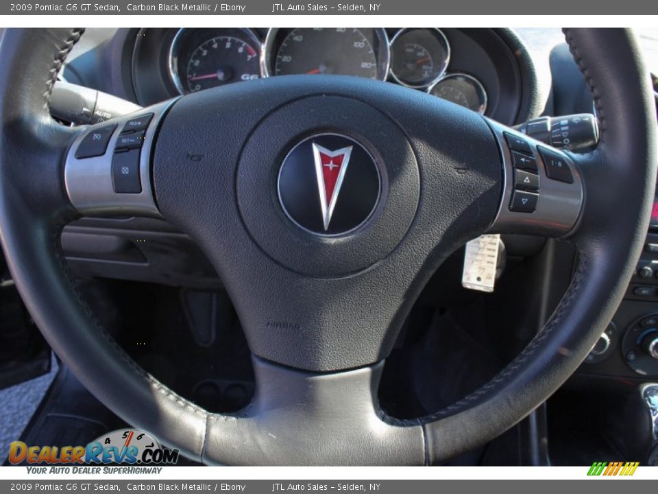 2009 Pontiac G6 GT Sedan Carbon Black Metallic / Ebony Photo #15