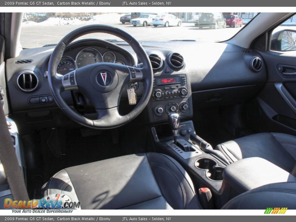2009 Pontiac G6 GT Sedan Carbon Black Metallic / Ebony Photo #17