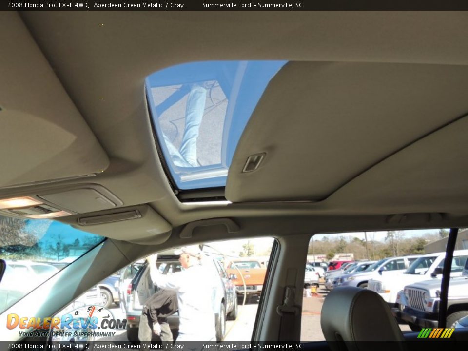 2008 Honda Pilot EX-L 4WD Aberdeen Green Metallic / Gray Photo #4