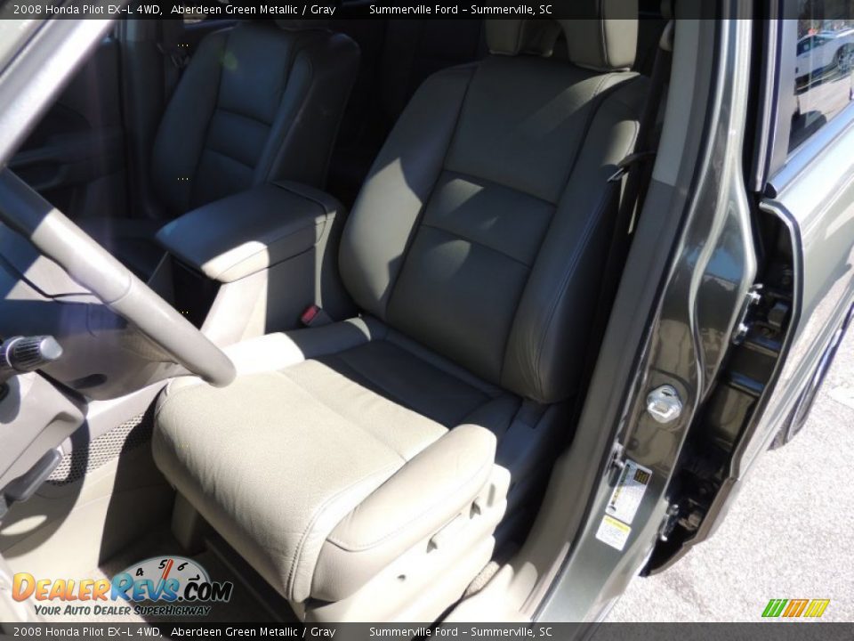 2008 Honda Pilot EX-L 4WD Aberdeen Green Metallic / Gray Photo #5