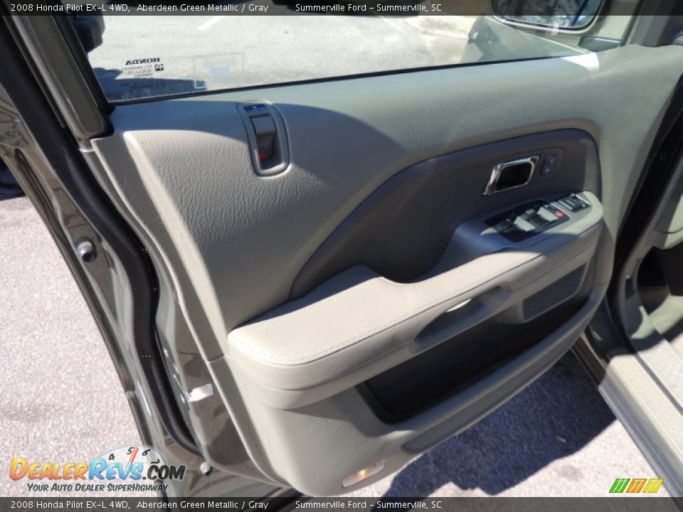 2008 Honda Pilot EX-L 4WD Aberdeen Green Metallic / Gray Photo #6