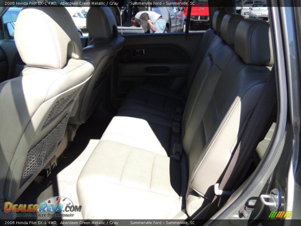 2008 Honda Pilot EX-L 4WD Aberdeen Green Metallic / Gray Photo #7