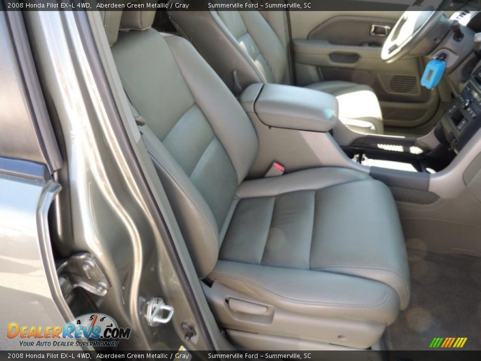 2008 Honda Pilot EX-L 4WD Aberdeen Green Metallic / Gray Photo #10