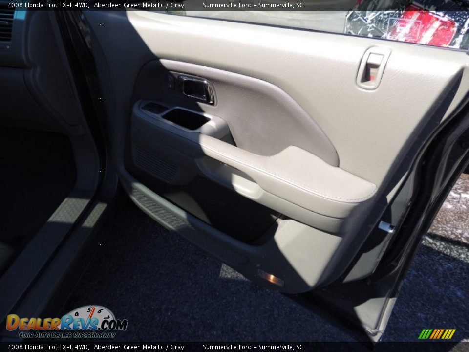 2008 Honda Pilot EX-L 4WD Aberdeen Green Metallic / Gray Photo #11