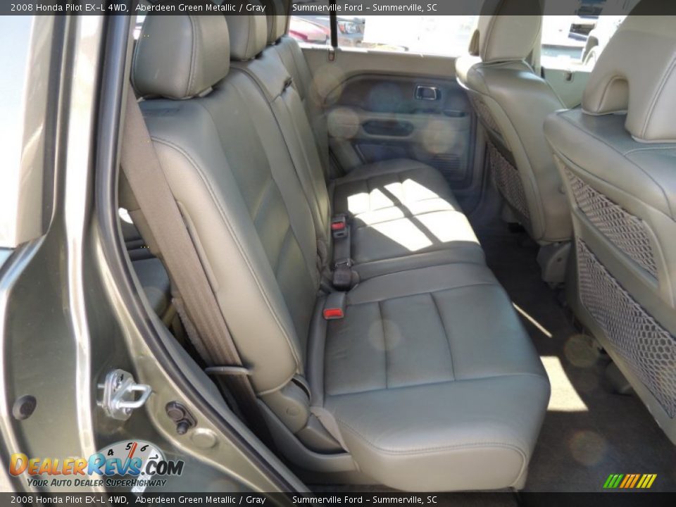 2008 Honda Pilot EX-L 4WD Aberdeen Green Metallic / Gray Photo #12