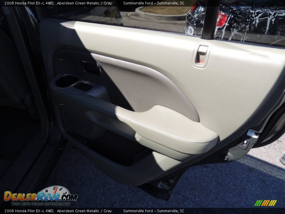 2008 Honda Pilot EX-L 4WD Aberdeen Green Metallic / Gray Photo #13
