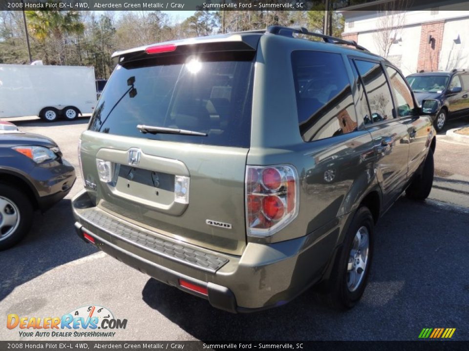 2008 Honda Pilot EX-L 4WD Aberdeen Green Metallic / Gray Photo #15