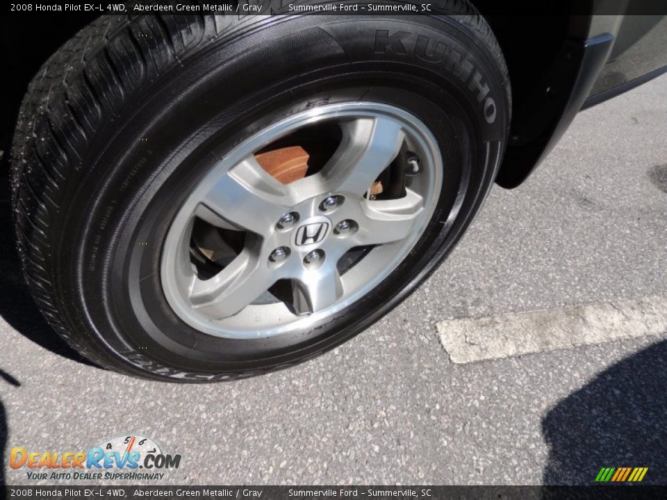 2008 Honda Pilot EX-L 4WD Aberdeen Green Metallic / Gray Photo #18