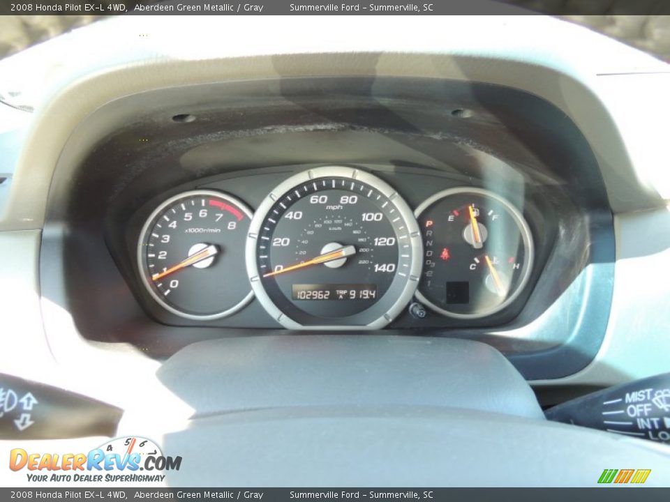 2008 Honda Pilot EX-L 4WD Aberdeen Green Metallic / Gray Photo #23