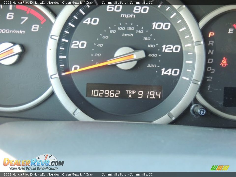 2008 Honda Pilot EX-L 4WD Aberdeen Green Metallic / Gray Photo #24