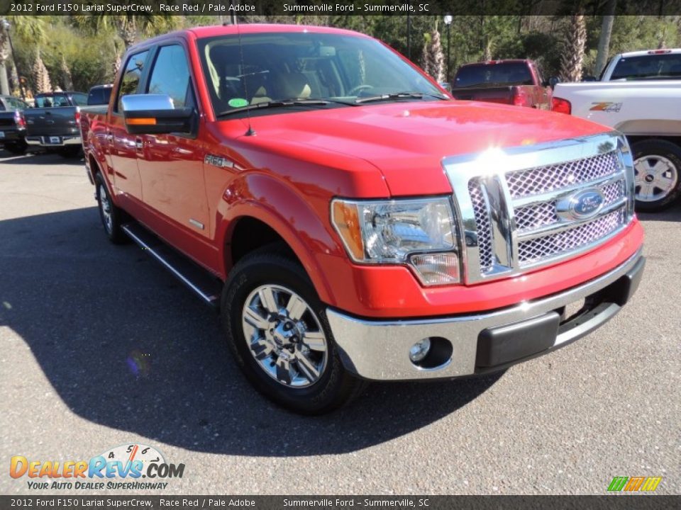 2012 Ford F150 Lariat SuperCrew Race Red / Pale Adobe Photo #1