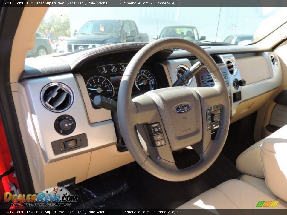 2012 Ford F150 Lariat SuperCrew Race Red / Pale Adobe Photo #4