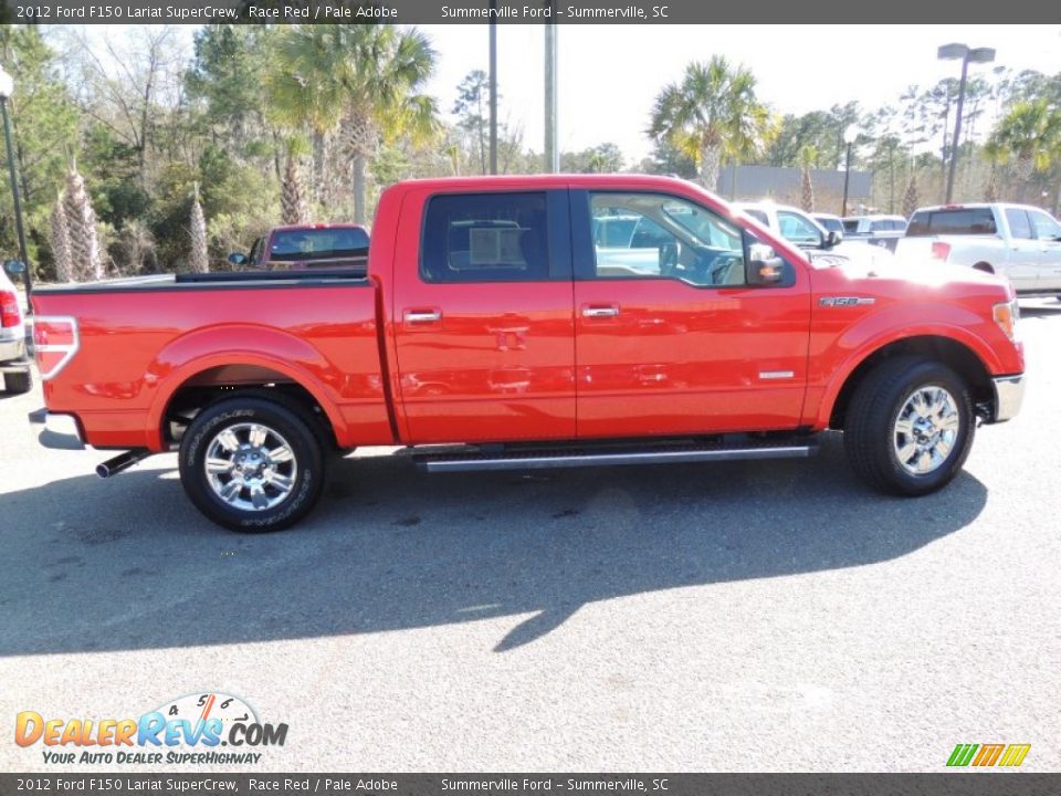 2012 Ford F150 Lariat SuperCrew Race Red / Pale Adobe Photo #13