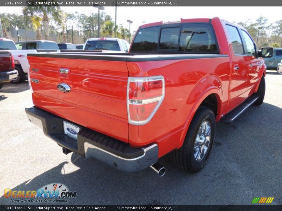 2012 Ford F150 Lariat SuperCrew Race Red / Pale Adobe Photo #14