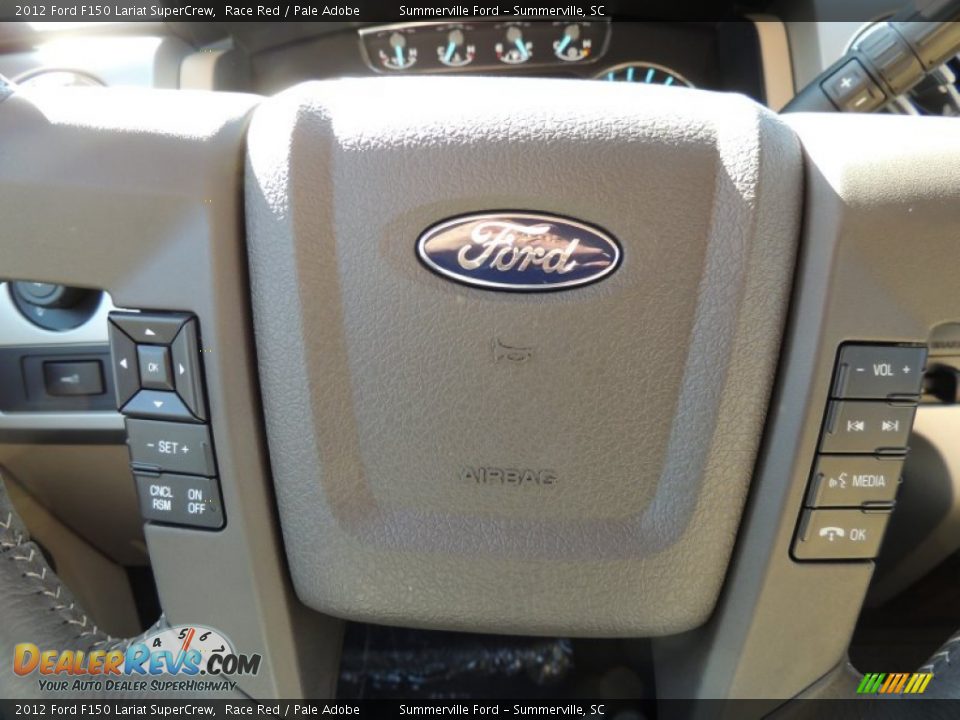 2012 Ford F150 Lariat SuperCrew Race Red / Pale Adobe Photo #22