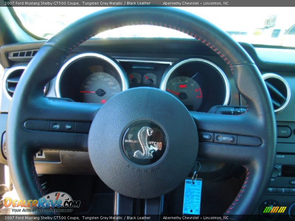 2007 Ford Mustang Shelby GT500 Coupe Tungsten Grey Metallic / Black Leather Photo #15