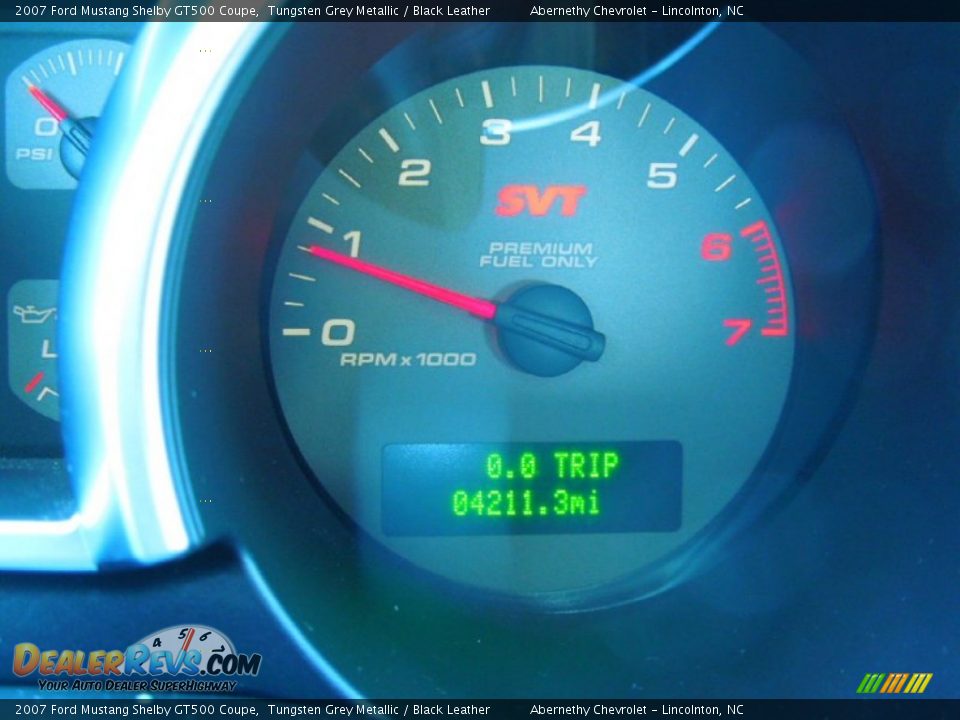 2007 Ford Mustang Shelby GT500 Coupe Tungsten Grey Metallic / Black Leather Photo #16