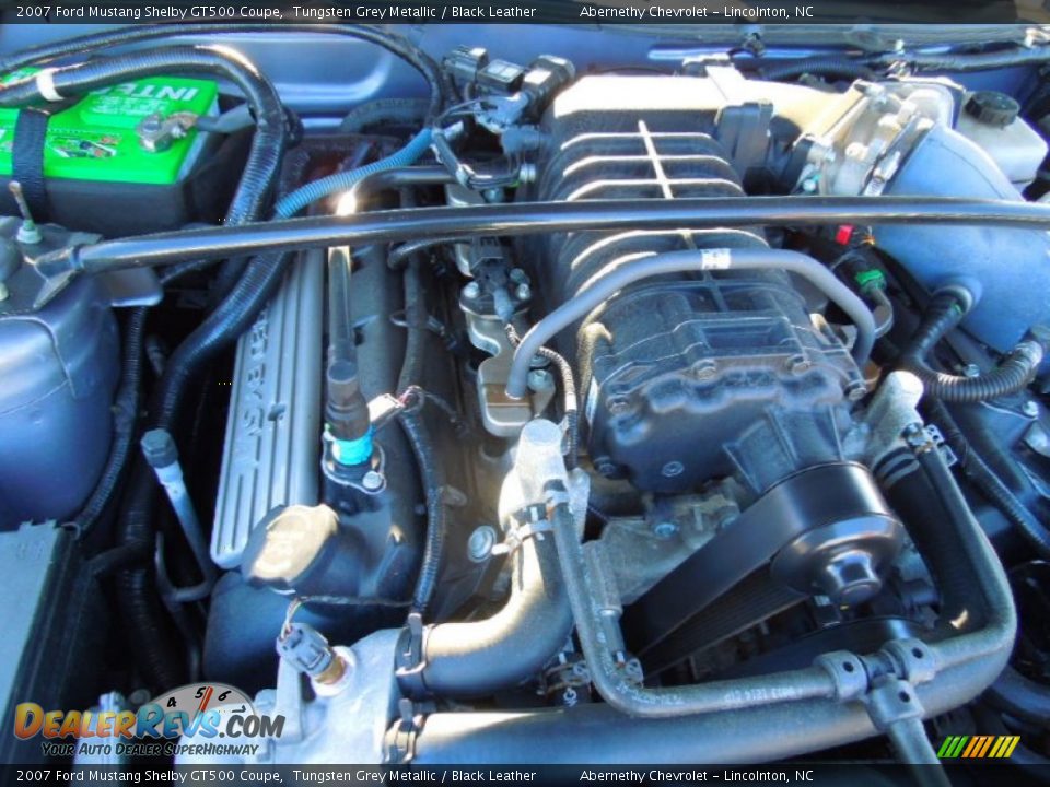 2007 Ford Mustang Shelby GT500 Coupe Tungsten Grey Metallic / Black Leather Photo #22