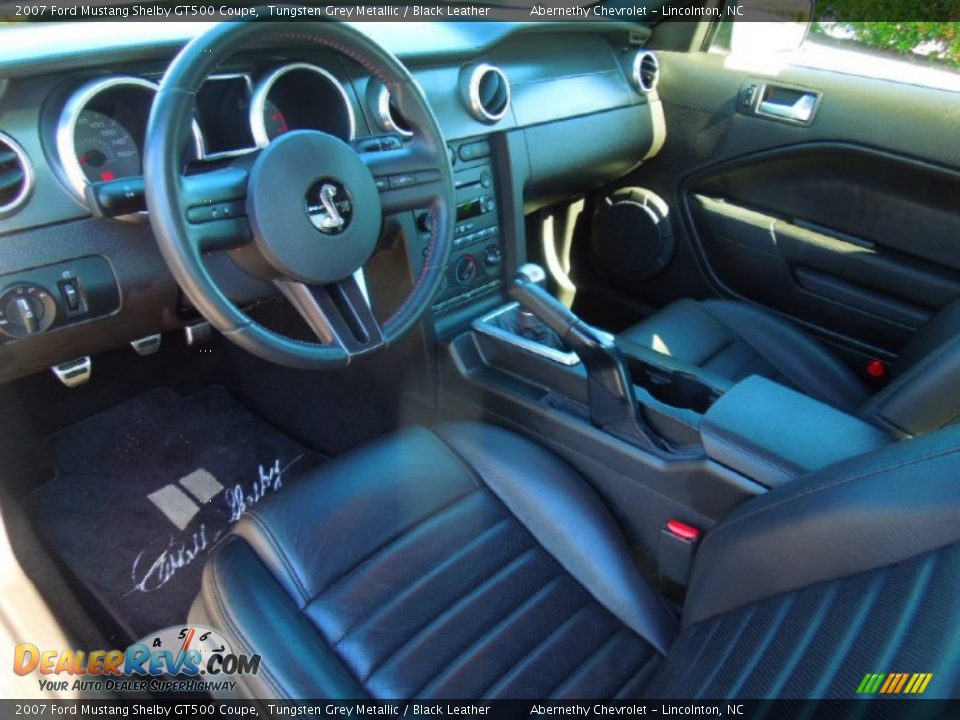 2007 Ford Mustang Shelby GT500 Coupe Tungsten Grey Metallic / Black Leather Photo #24