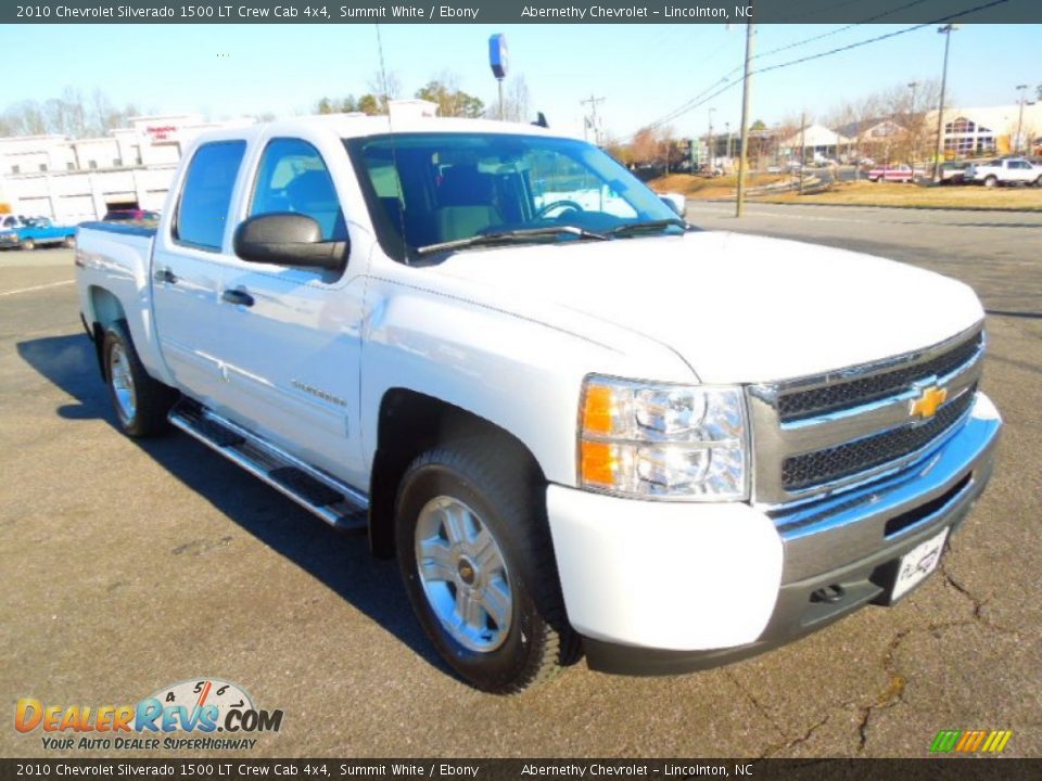 2010 Chevrolet Silverado 1500 LT Crew Cab 4x4 Summit White / Ebony Photo #1