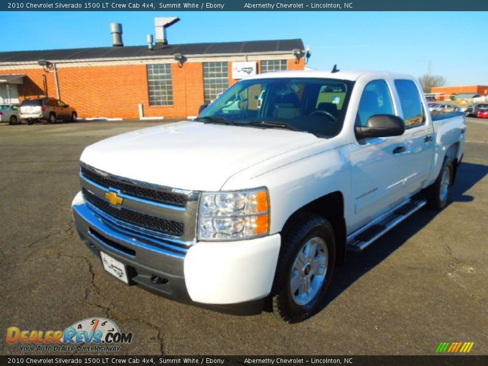 2010 Chevrolet Silverado 1500 LT Crew Cab 4x4 Summit White / Ebony Photo #2