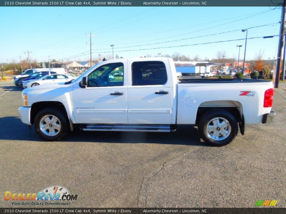2010 Chevrolet Silverado 1500 LT Crew Cab 4x4 Summit White / Ebony Photo #3