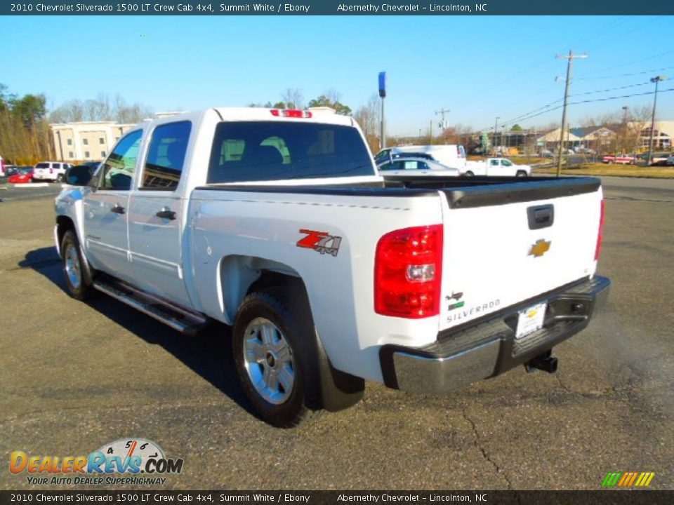 2010 Chevrolet Silverado 1500 LT Crew Cab 4x4 Summit White / Ebony Photo #4