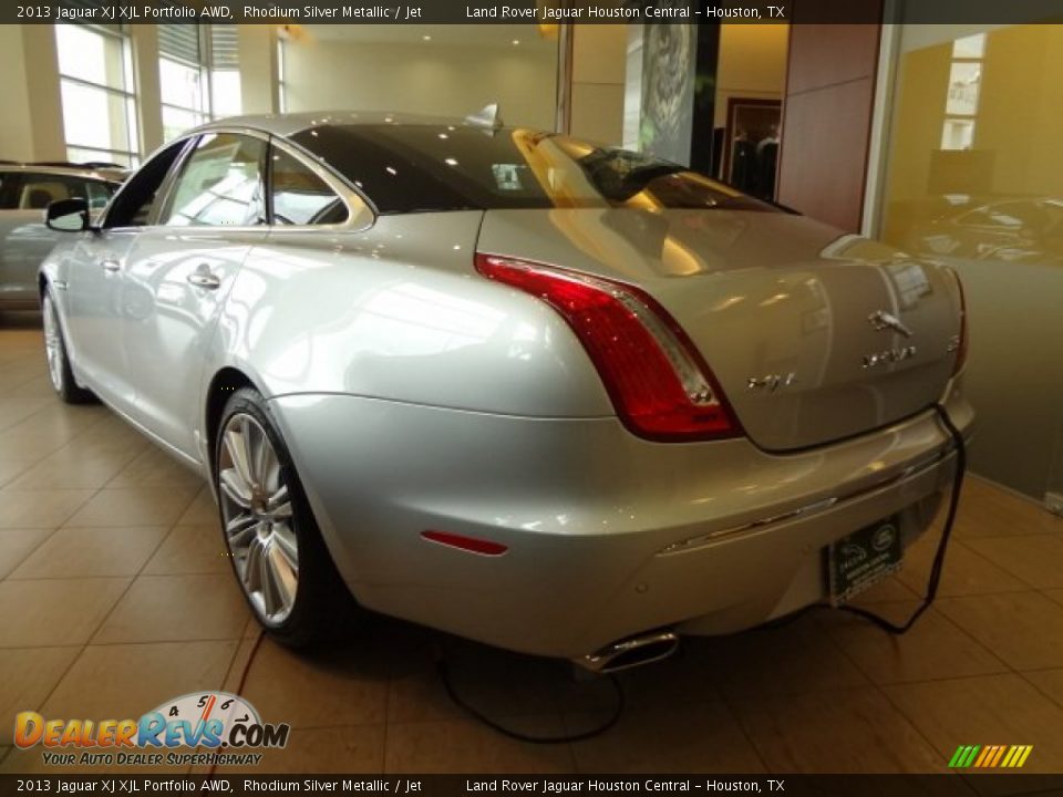 2013 Jaguar XJ XJL Portfolio AWD Rhodium Silver Metallic / Jet Photo #7