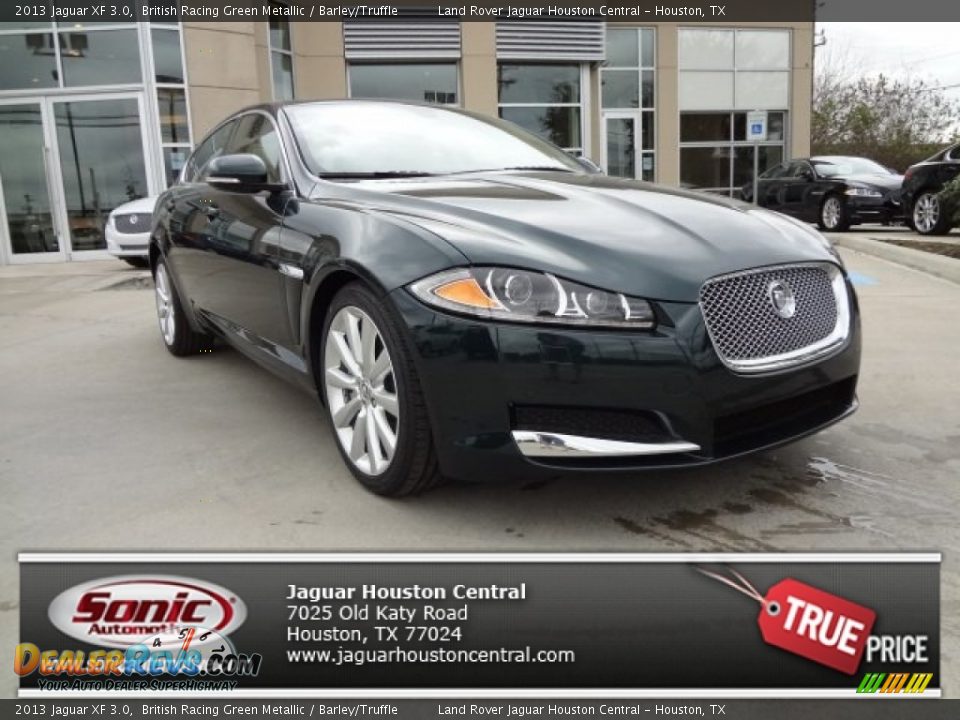2013 Jaguar XF 3.0 British Racing Green Metallic / Barley/Truffle Photo #1