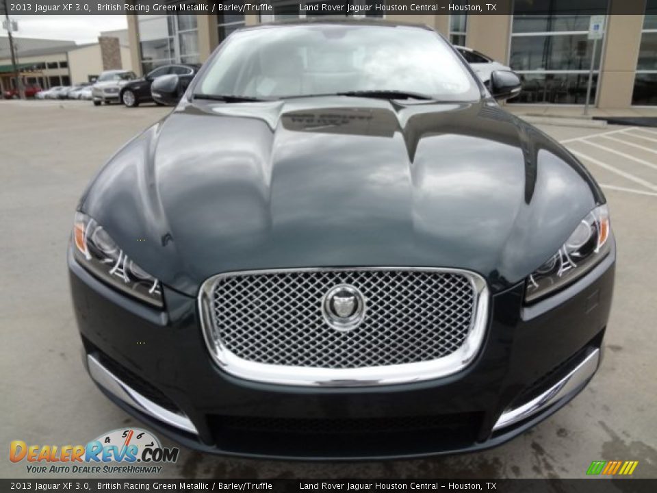 2013 Jaguar XF 3.0 British Racing Green Metallic / Barley/Truffle Photo #6