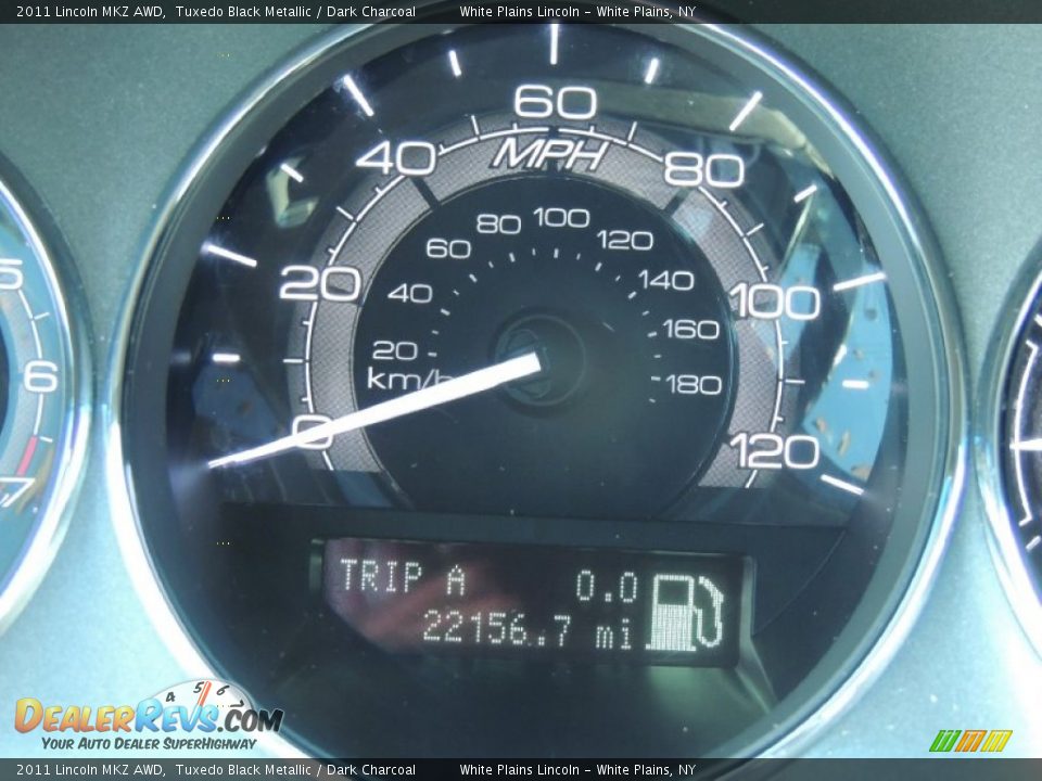 2011 Lincoln MKZ AWD Tuxedo Black Metallic / Dark Charcoal Photo #22