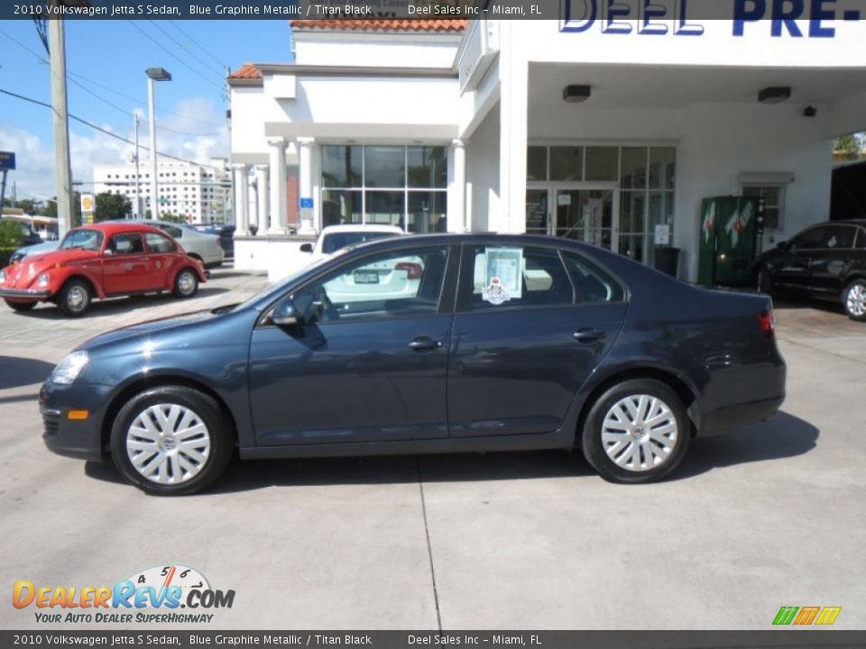 2010 Volkswagen Jetta S Sedan Blue Graphite Metallic / Titan Black Photo #2