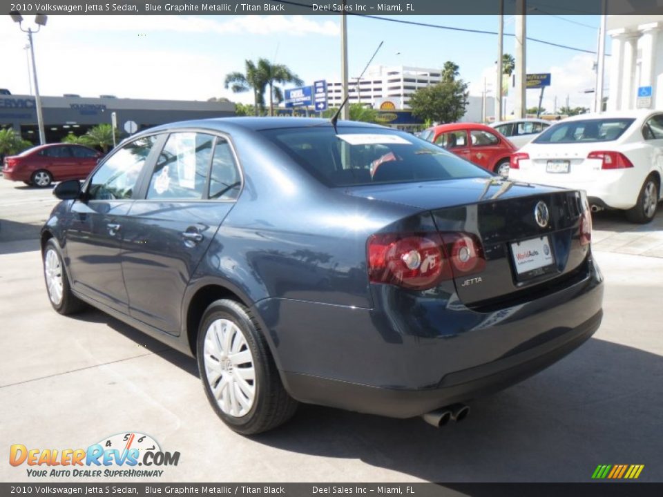 2010 Volkswagen Jetta S Sedan Blue Graphite Metallic / Titan Black Photo #3