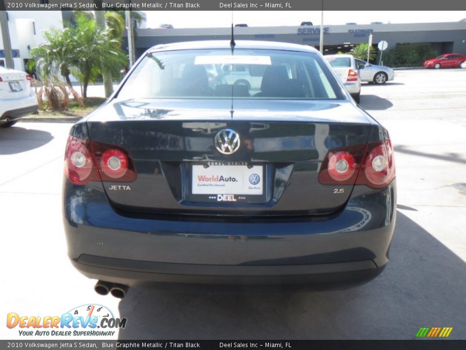 2010 Volkswagen Jetta S Sedan Blue Graphite Metallic / Titan Black Photo #4
