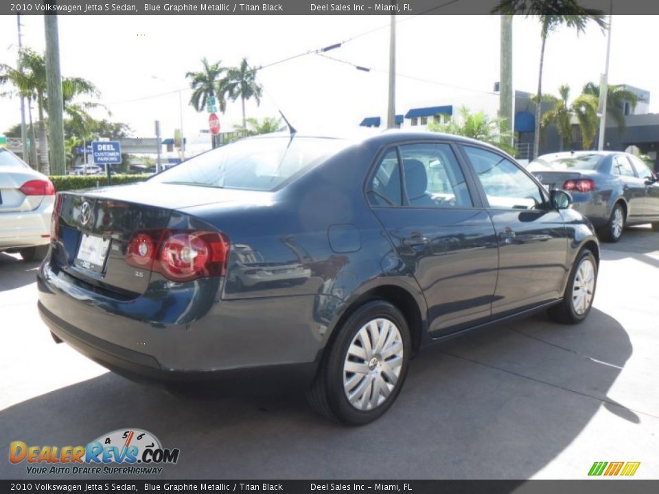 2010 Volkswagen Jetta S Sedan Blue Graphite Metallic / Titan Black Photo #5