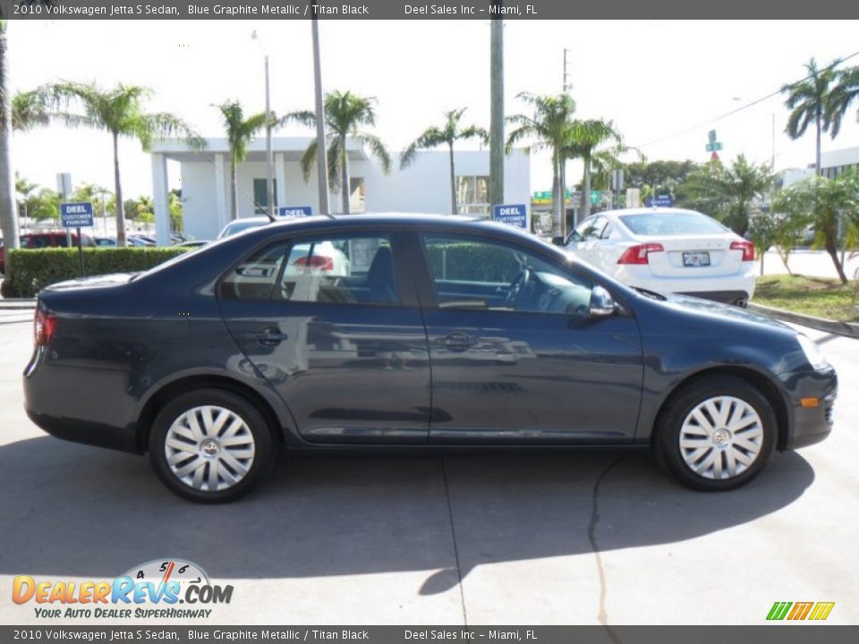 2010 Volkswagen Jetta S Sedan Blue Graphite Metallic / Titan Black Photo #6