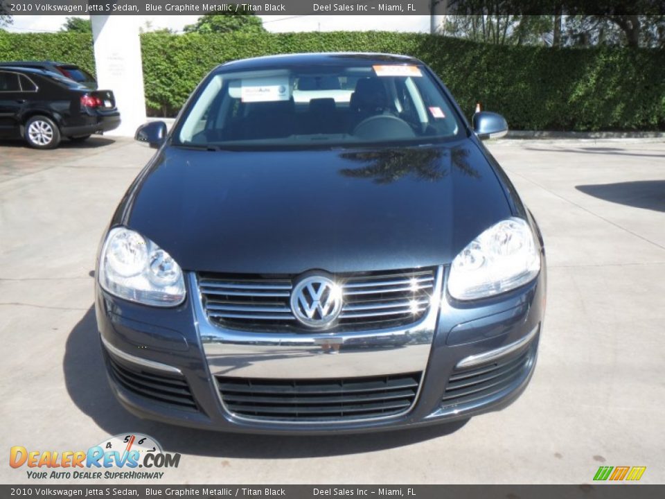 2010 Volkswagen Jetta S Sedan Blue Graphite Metallic / Titan Black Photo #8
