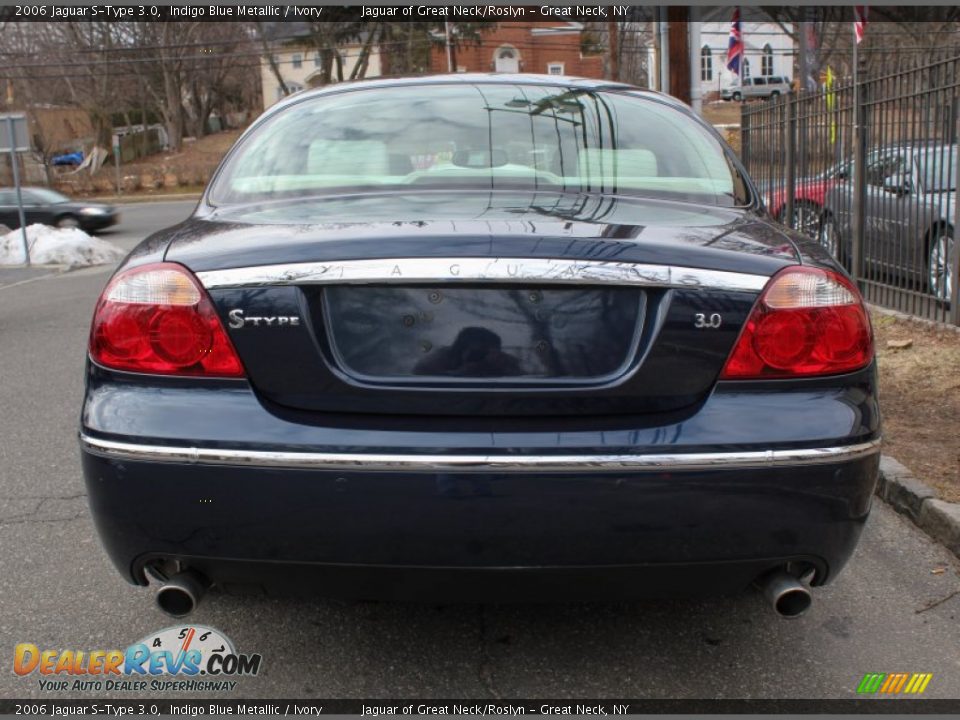 2006 Jaguar S-Type 3.0 Indigo Blue Metallic / Ivory Photo #5