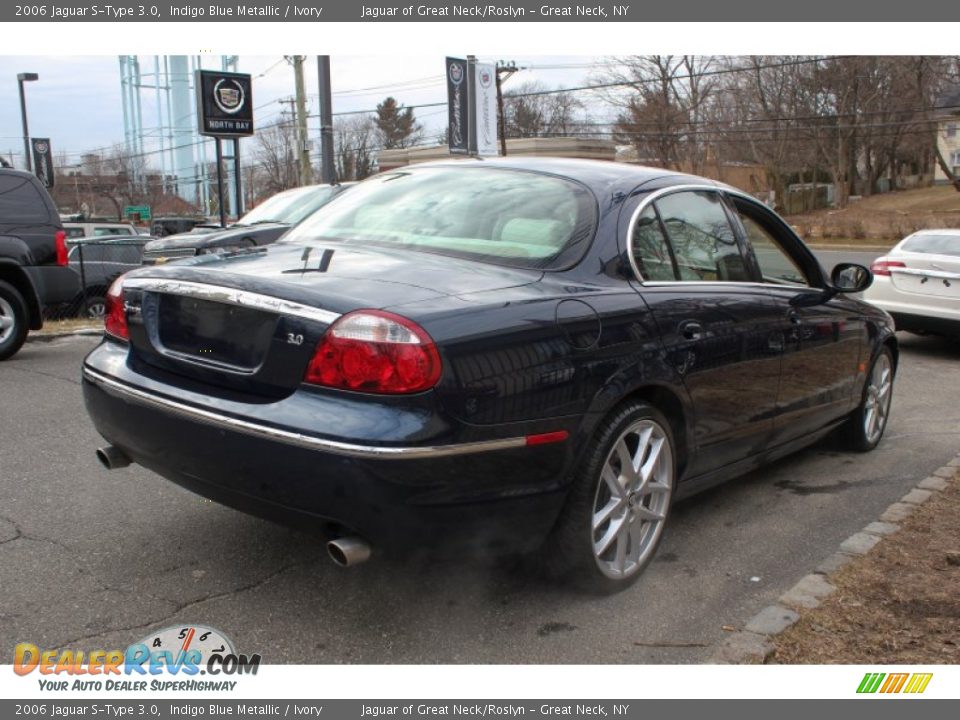 2006 Jaguar S-Type 3.0 Indigo Blue Metallic / Ivory Photo #6