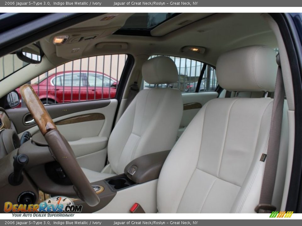 2006 Jaguar S-Type 3.0 Indigo Blue Metallic / Ivory Photo #19