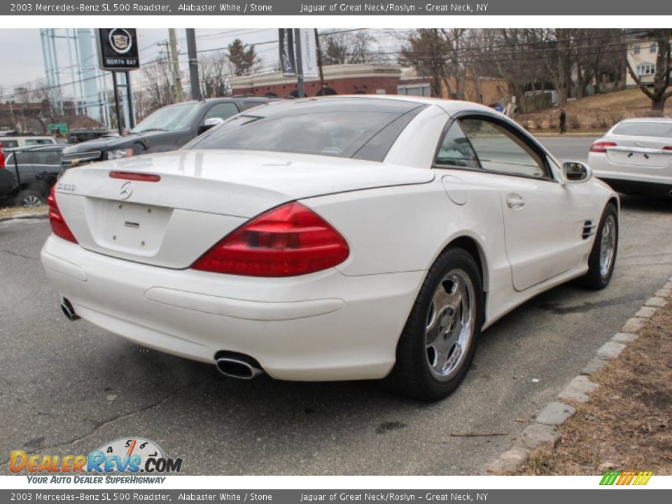 2003 Mercedes-Benz SL 500 Roadster Alabaster White / Stone Photo #6