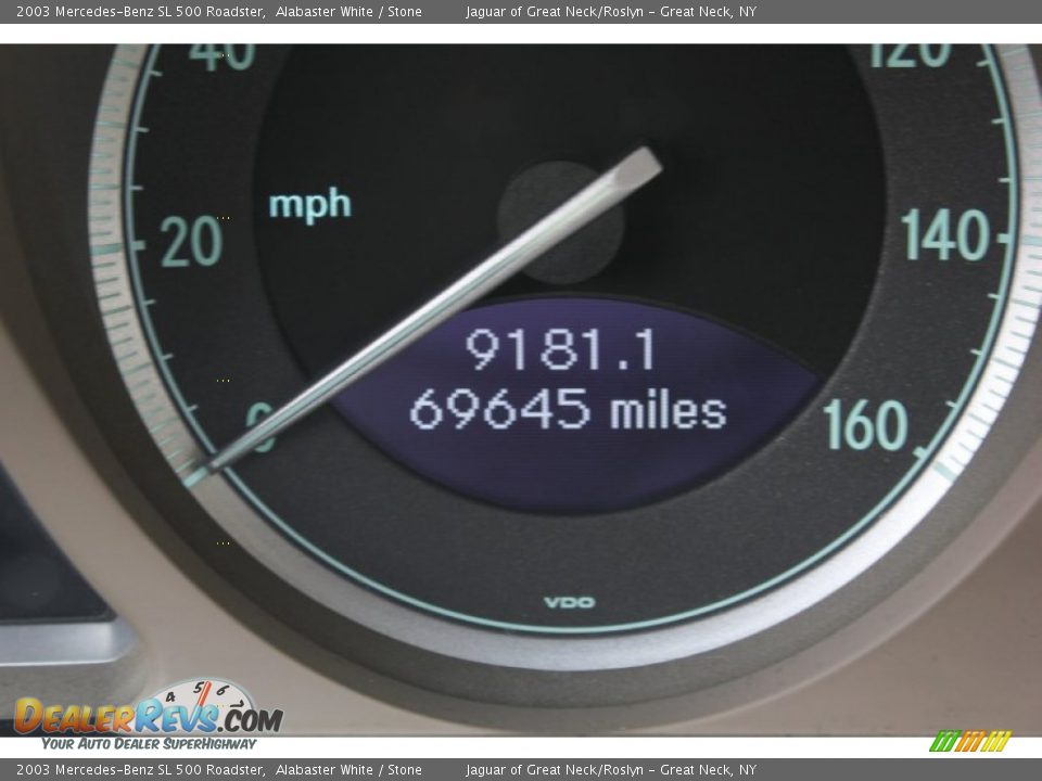 2003 Mercedes-Benz SL 500 Roadster Alabaster White / Stone Photo #18