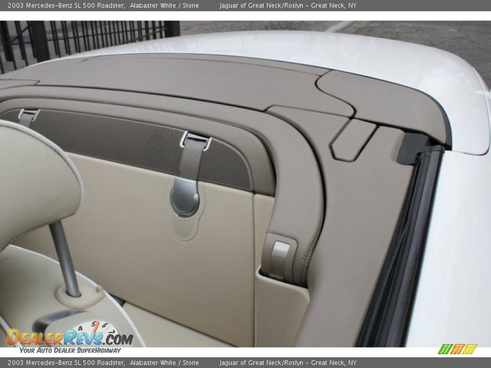 2003 Mercedes-Benz SL 500 Roadster Alabaster White / Stone Photo #21