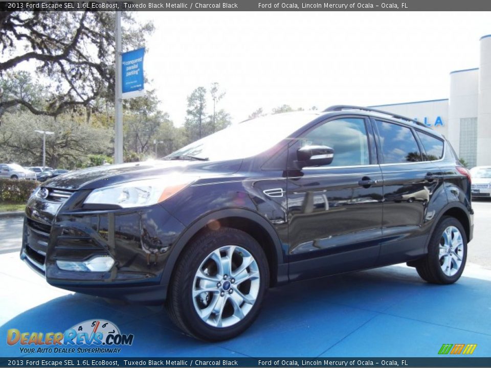 2013 Ford Escape SEL 1.6L EcoBoost Tuxedo Black Metallic / Charcoal Black Photo #1