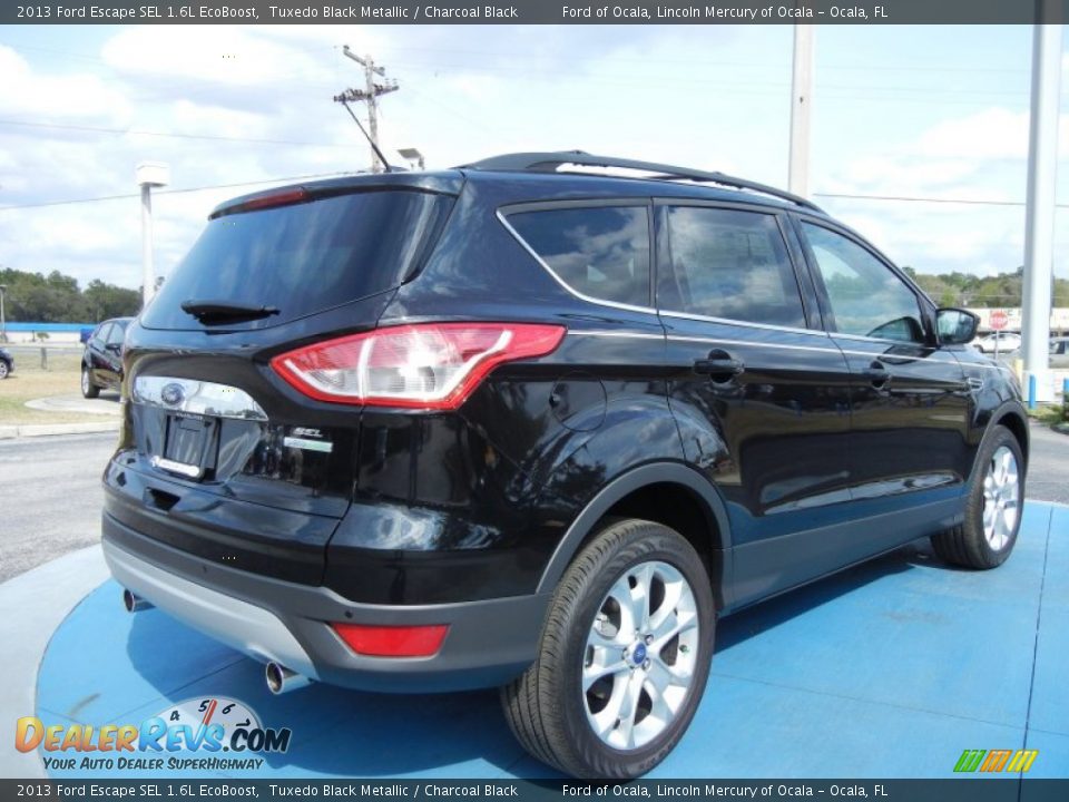 2013 Ford Escape SEL 1.6L EcoBoost Tuxedo Black Metallic / Charcoal Black Photo #3